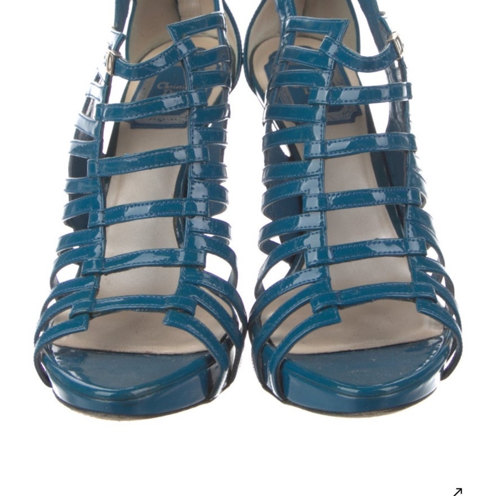 Dior Blue Heels Strappy Sophistication
